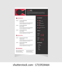 Minimal professional CV / resume template - super clean modern infographic resume cv template