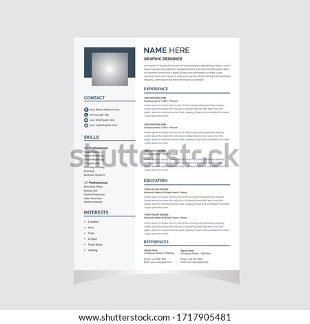Minimal professional CV / resume template 