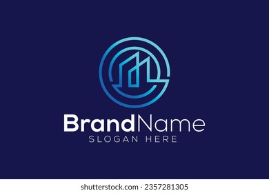 Letra mínima y profesional M C diseño de logotipo de vectores inmobiliarios para uso doméstico