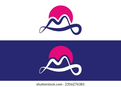 Minimal and Professional letter M summit vector logo design