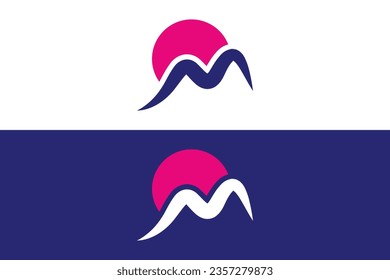 Minimal and Professional letter M summit vector logo design