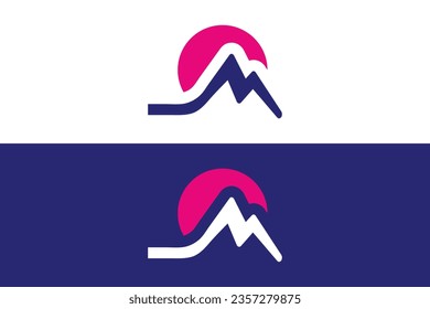 Minimal and Professional letter M summit vector logo design