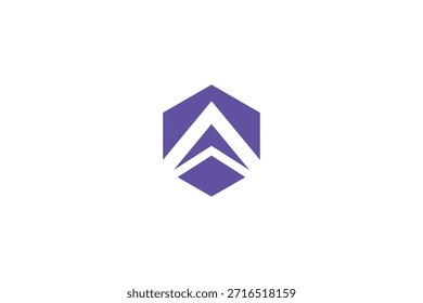 Diseño de logotipo de polígono de letra A de Profesional mínimo sobre fondo blanco