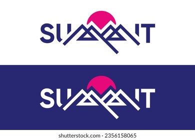 Minimal and Professional letter summit vector logo design