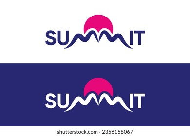 Diseño del logotipo del vector de cumbre de letras mínimo y profesional