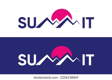 Minimal and Professional letter summit vector logo design