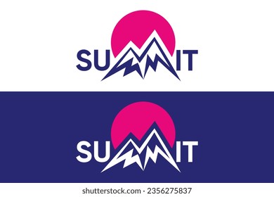 Diseño del logotipo del vector de cumbre de letras mínimo y profesional 