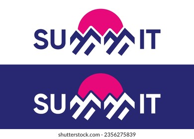 Minimales und professionelles Briefgipfel-Vektorlogo-Design 