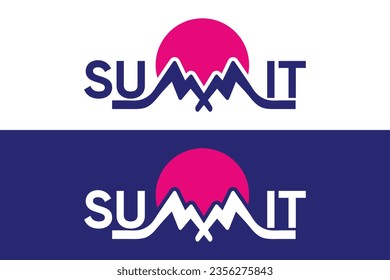 Diseño del logotipo del vector de cumbre de letras mínimo y profesional 