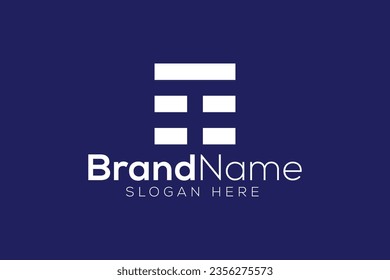 Minimal and Professional letter T E vector logo design