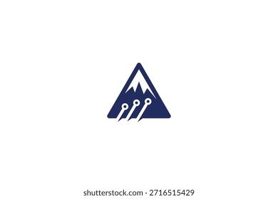 Minimal Professional Letter A Tech Logo Design on White Background