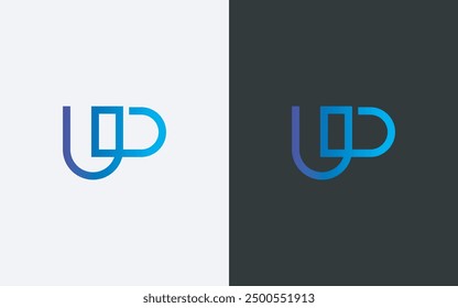 Minimal and professional letter U D abstract logo design template