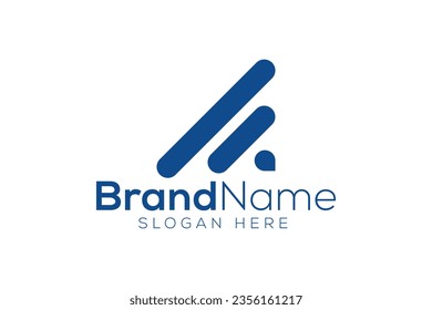 Minimal and Professional letter A i vector logo design
