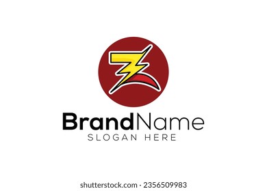 Minimal and Professional letter Z thunder vector logo design