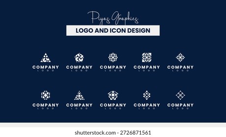 Logotipo De Profesional Mínimo Y Colección De Diseño De Iconos