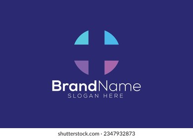 Plantilla vectorial de diseño de logotipo de signo mínimo y profesional Plus