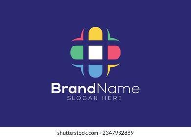 Minimal and Professional Plus sign logo design vector template