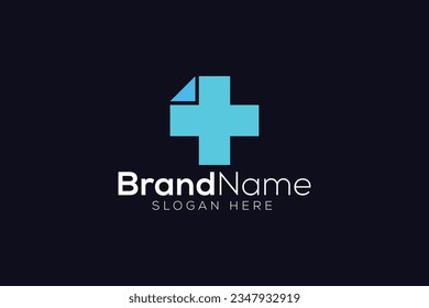 Minimal and Professional Plus sign logo design vector template