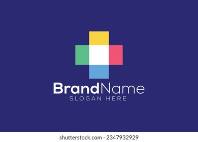 Plantilla vectorial de diseño de logotipo de signo mínimo y profesional Plus