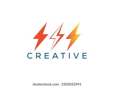 Minimale und professionelle Thunder Logo Design-Vorlage