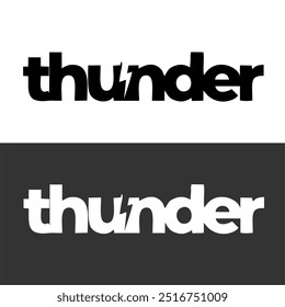 Minimal and professional thunder logo design template