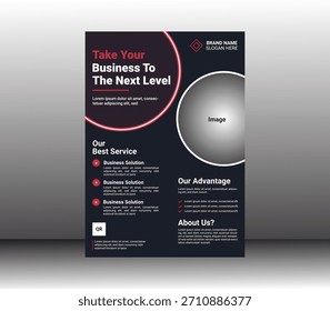 Diseño de volante mínimo y profesional creado para uso corporativo y empresarial 