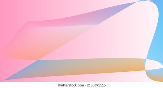 Superficie suave digital de capas psicodélicas mínimas. Forma Rosa Moderna Malla de gradiente de arcoiris fluido. Fondo de moda de color pastel dinámico multicolor. Ilustración Tecnológica Futurista de Neon suave.