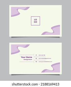 Minimal Purple Business Card Template