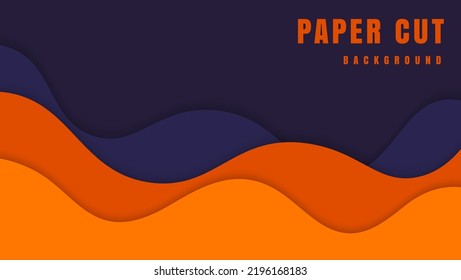 Minimal Purple Papercut Style Background