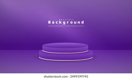 Minimal purple podium background, 3d podium for presentation, Stage for showcase,  illustration 3d Vector EPS 10