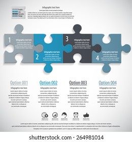 Minimal puzzle infographics