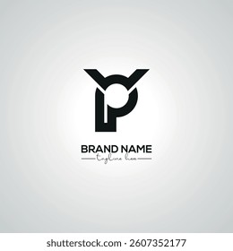 Minimal PW WP Lettermark Logo Design for Corporate Template.
