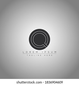 Minimal Q letter logo design concept and round shape logo.