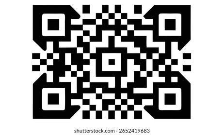 Minimal QR Code Design  Black and White Aesthetic