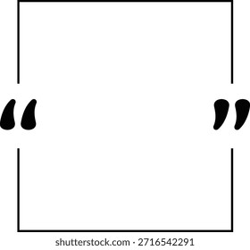 Marco mínimo de la caja de la cita para las presentaciones de la interfaz de usuario de la tipografía