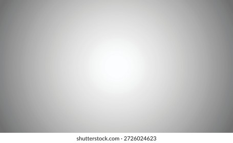 Fundo de gradiente cinza radial mínimo com centro de luz suave