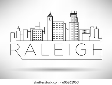 raleigh skyline vector