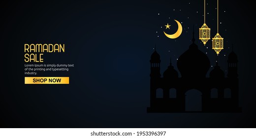 Minimal Ramadan Mubarak Sale Template