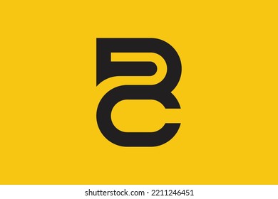 Minimal RC logo. Icon of a CR letter on a luxury background. Logo idea based on the RC monogram initials. Professional variety letter symbol and CR logo on background.