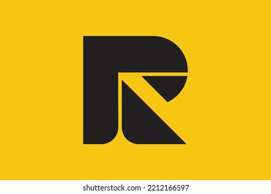 Minimal RC logo. Icon of a CR letter on a luxury background. Logo idea based on the RC monogram initials. Professional variety letter symbol and CR logo on background.
