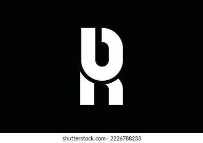 Minimal RD logo. Icon of a DR letter on a luxury background. Logo idea based on the RD monogram initials. Professional variety letter symbol and DR logo on background.