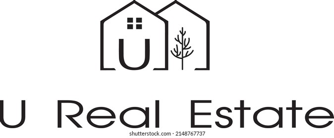 Diseño de logotipo mínimo inmobiliario 