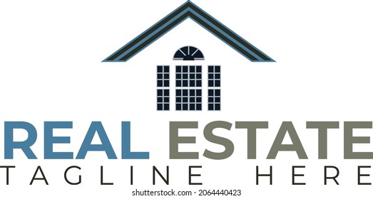 Diseño mínimo del logotipo vectorial inmobiliario. EPS 10 de ilustrador