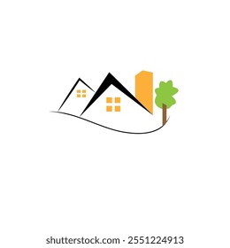 Design de logotipo de vetor de espaço físico mínimo
