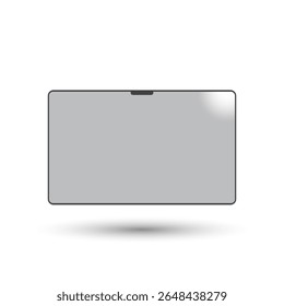 Ícone mínimo e realista da mesa digitalizadora, vista frontal