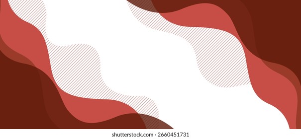 Fundo abstrato vermelho mínimo com linhas onduladas suaves. Modelo de negócios de estilo moderno com design limpo e profissional.