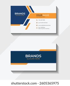 Minimal red business card template design