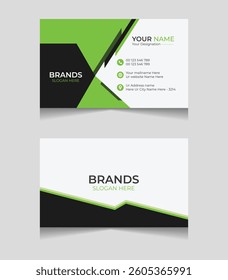 Minimal red business card template design
