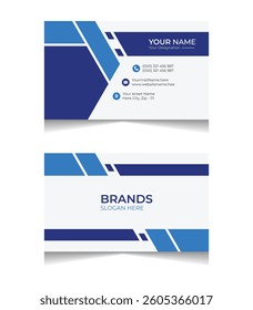 Minimal red business card template design