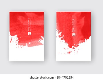 Minimal red covers design. Cool paint brush.